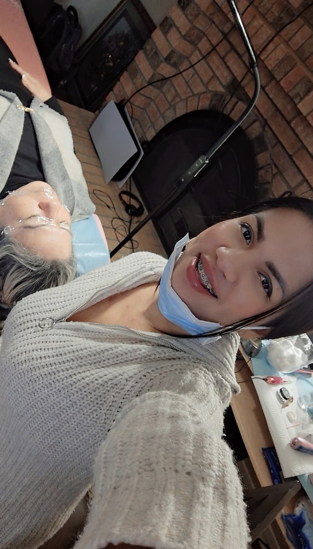 Hybrid brows close-up